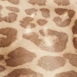 Pre Owned Valentino Beige Leopard Print Calfhair and Leather Small Rockstud Trapeze Tote