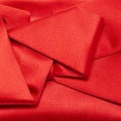 Pre Owned Valentino Red Satin Pleated Bow Clutch