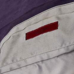 Pre Owned Valentino Purple Patent Leather Ruffle Chain Clutch