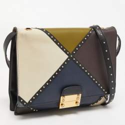 Pre Owned Valentino Multicolor Leather studded Shoulder Bag