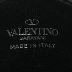 Pre Owned Valentino Silver Leather V-Logo Card Holder