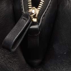 Pre Owned Valentino Black Leather Rockstud Dome Tote