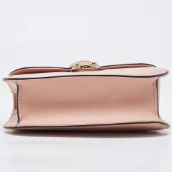 Pre Owned Valentino Beige Leather Rockstud Small Glam Lock Shoulder Bag