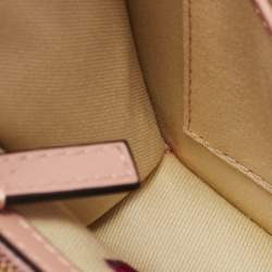 Pre Owned Valentino Beige Leather Rockstud Small Glam Lock Shoulder Bag