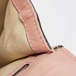 Pre Owned Valentino Beige Leather Rockstud Small Glam Lock Shoulder Bag