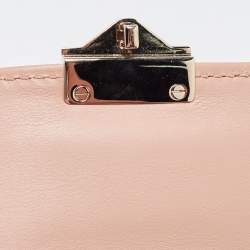 Pre Owned Valentino Beige Leather Rockstud Small Glam Lock Shoulder Bag