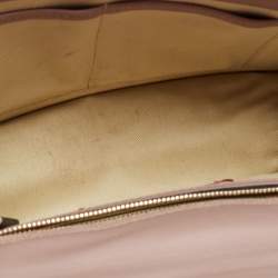Pre Owned Valentino Beige Leather Large Glam Lock Chain Shoulder Bag