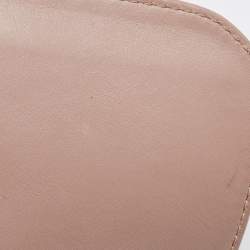 Pre Owned Valentino Beige Leather Large Glam Lock Chain Shoulder Bag