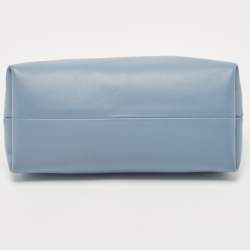 Pre Owned Valentino Light Blue Leather Supervee Clutch