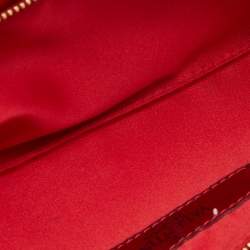Pre Owned Valentino Red Satin Bow Clutch