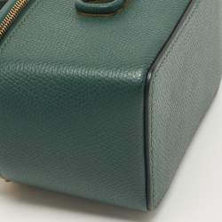 Pre Owned Valentino Green Leather  Mini VSling Vanity Case