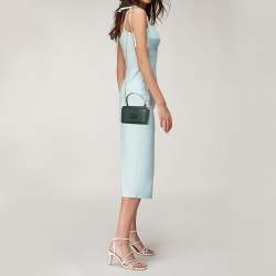 Pre Owned Valentino Green Leather  Mini VSling Vanity Case