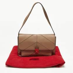 Pre Owned Valentino Beige Quilted Leather Flap Shoulder Bag