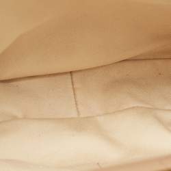 Pre Owned Valentino Beige Leather Floral Appliqué Demetra Tote