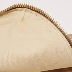 Pre Owned Valentino Beige Leather Floral Appliqué Demetra Tote