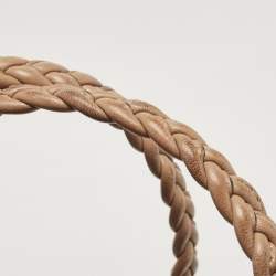 Pre Owned Valentino Beige Leather Floral Appliqué Demetra Tote