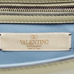 Pre Owned Valentino Multicolor Leather Small Floral Embroidered Rockstud Glam Lock Flap Bag