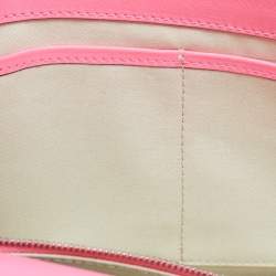 Pre Owned Valentino Pink Leather Medium Glam Lock Chain Shoulder Bag