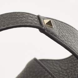 Pre Owned Valentino Black Leather Rockstud Belt Bag