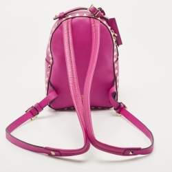 Valentino Pink Leather Mini Rockstud Backpack
