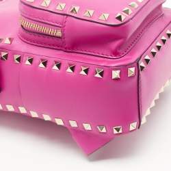 Valentino Pink Leather Mini Rockstud Backpack