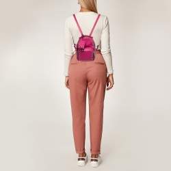 Valentino Pink Leather Mini Rockstud Backpack
