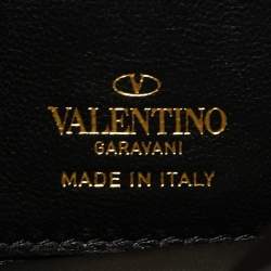 Valentino Gold Leather Rockstud Envelope Wristlet Clutch