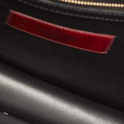 Pre Owned Valentino Black Leather Studded Flap Shoulder Bag