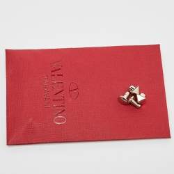 Pre Owned Valentino Garavani Blue Leather Rockstud Flat Shoulder Bag