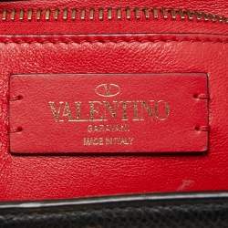 Pre Owned Valentino Black Leather VSling Top Handle Bag