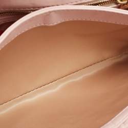 Pre Owned Valentino Pink Pleated Leather Bow Shoulder Bag