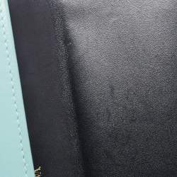 Pre Owned Valentino Green Leather Flap Continental Wallet