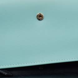 Pre Owned Valentino Green Leather Flap Continental Wallet