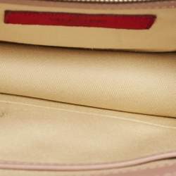 Valentino Beige Leather Small Rockstud Glam Lock Flap Bag