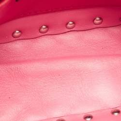 Valentino Pink Quilted Leather Small Rockstud Spike Chain Bag