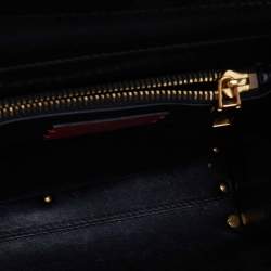Valentino Black Leather VLogo Top Handle Bag