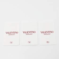 Pre Owned Valentino Purple Ostrich Leather VSling Wallet on Chain