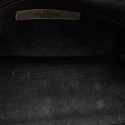 Pre Owned Valentino Black Leather Medium My Rockstud Rolling Top Handle Bag