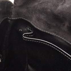 Pre Owned Valentino Black Patent Leather Crystals Catch Satchel