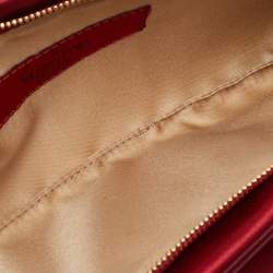 Pre Owned Valentino Red Satin Bow Clutch