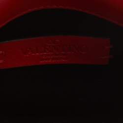 Pre Owned Valentino Red Leather VRing Double Wristlet Pouch