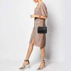 Pre Owned Valentino Black Leather Small VSling Shoulder Bag