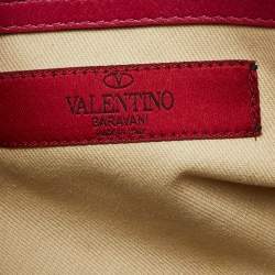 Pre Owned Valentino Pink Leather Rockstud Trapeze Tote