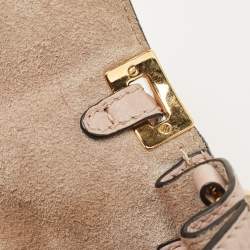 Valentino Beige Leather My Rockstud Top Handle Bag