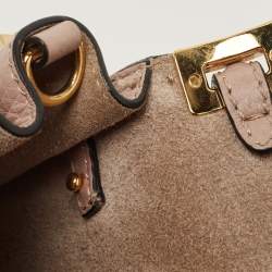 Valentino Beige Leather My Rockstud Top Handle Bag