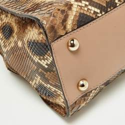 Pre Owned Valentino Beige Python and Leather Aphrodite Bow Bag