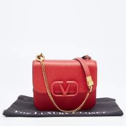 Valentino Red Leather Small VSling Shoulder Bag