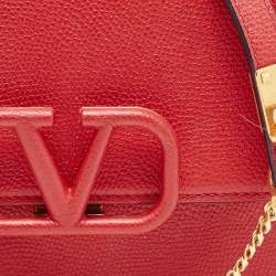 Valentino Red Leather Small VSling Shoulder Bag