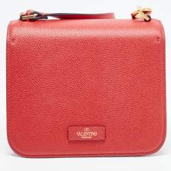 Valentino Red Leather Small VSling Shoulder Bag