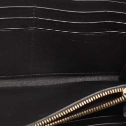 Pre Owned Valentino Black Suede and Studded Embellished Zip Around Continental Wallet